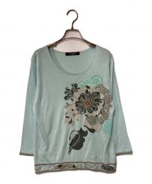 LEONARD（レオナール）の古着「刺繍ニット」｜ブルー