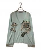 LEONARDレオナール）の古着「刺繍カーディガン」｜ブルー