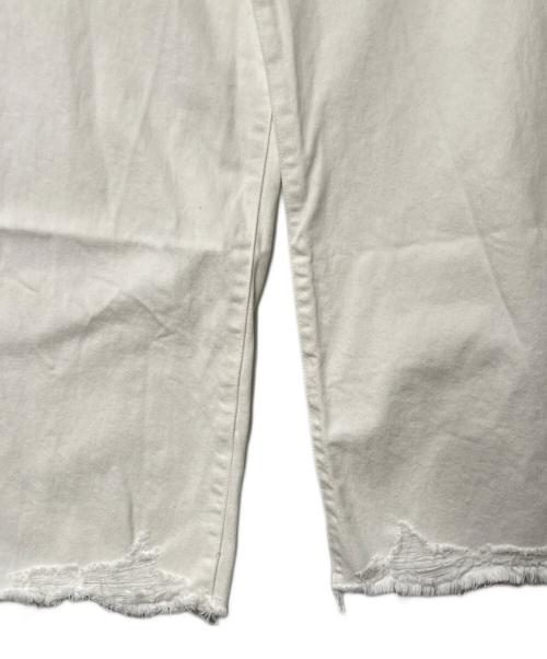 Whim Gazette（ウィムガゼット）Whim Gazette (ウィムガゼット) ラインカーブDENIM ホワイト サイズ:36の古着・服飾アイテム