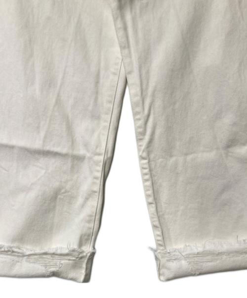 Whim Gazette（ウィムガゼット）Whim Gazette (ウィムガゼット) ラインカーブDENIM ホワイト サイズ:36の古着・服飾アイテム