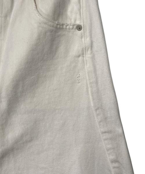 Whim Gazette（ウィムガゼット）Whim Gazette (ウィムガゼット) ラインカーブDENIM ホワイト サイズ:36の古着・服飾アイテム