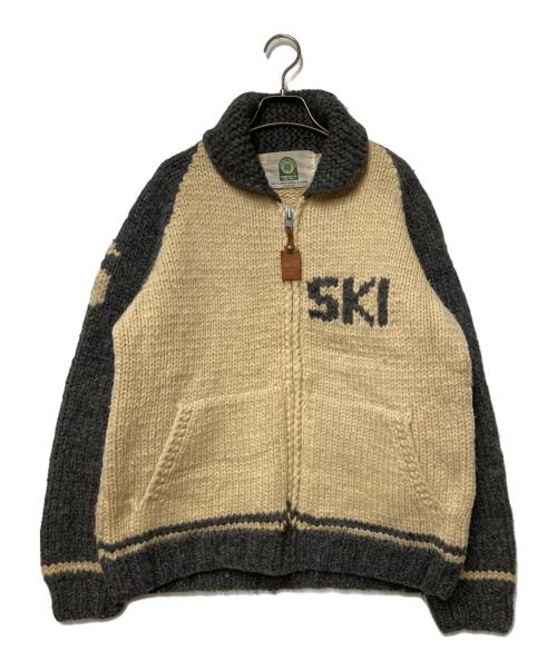 CANADIAN SWEATER（カナディアンセーター）CANADIAN SWEATER (カナディアンセーター) カウチンニットカーディガン ベージュ サイズ:不明　実寸参照の古着・服飾アイテム