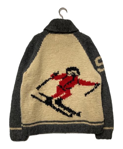 CANADIAN SWEATER（カナディアンセーター）CANADIAN SWEATER (カナディアンセーター) カウチンニットカーディガン ベージュ サイズ:不明　実寸参照の古着・服飾アイテム