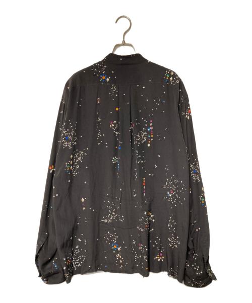 masu（エムエーエスユー）MASU (エムエーエスユー) ZIP-UP GALAXY SILK SHIRT ブラック サイズ:48の古着・服飾アイテム