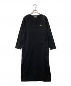 LACOSTE×BEAMS BOYラコステ×ビームスボーイ）の古着「別注ボートネックドレスワンピース」｜ブラック