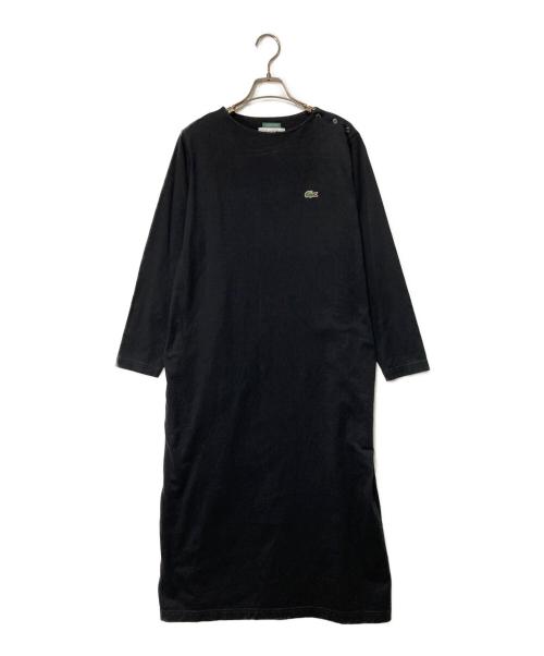 LACOSTE（ラコステ）LACOSTE (ラコステ) BEAMS BOY (ビームスボーイ) 別注ボートネックドレスワンピース ブラック サイズ:36の古着・服飾アイテム