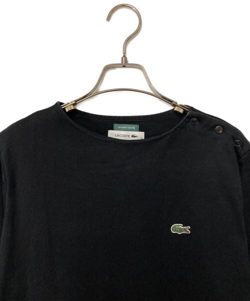 LACOSTE（ラコステ）LACOSTE (ラコステ) BEAMS BOY (ビームスボーイ) 別注ボートネックドレスワンピース ブラック サイズ:36の古着・服飾アイテム