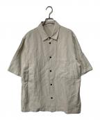 ATONエイトン）の古着「COTTON LINEN VOILE SHIRT」｜ベージュ