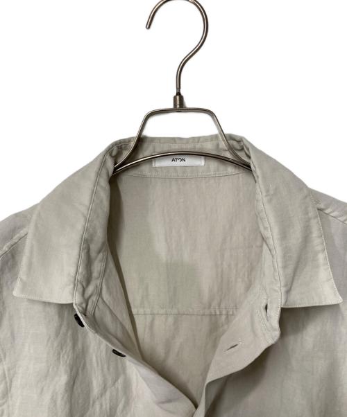 ATON（エイトン）ATON (エイトン) COTTON LINEN VOILE SHIRT ベージュ サイズ:4 未使用品の古着・服飾アイテム