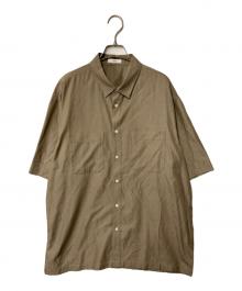 ATON（エイトン）の古着「オーバーサイズショートスリーブシャツ」｜ブラウン
