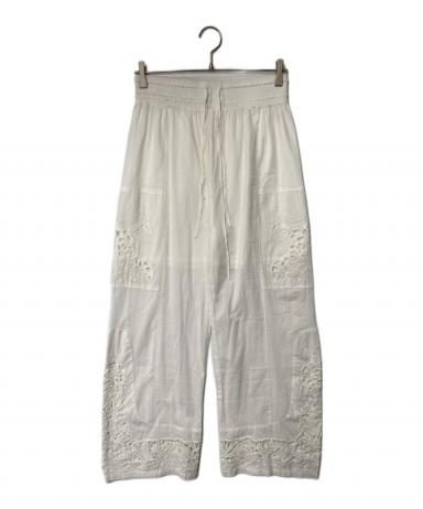 中古・古着通販】anuke (アンヌーク) Cutwork Lace Pants ホワイト