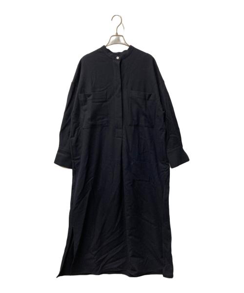 SACRA（サクラ）SACRA (サクラ) ウールシャツワンピース ブラック サイズ:38の古着・服飾アイテム