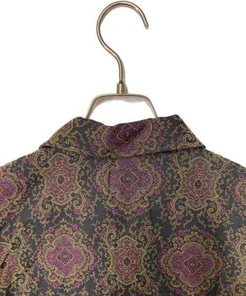 Needles（ニードルズ）Needles (ニードルズ) Cabana Shirt - C/PE Arabesque Jq ブラック×イエロー サイズ:Lの古着・服飾アイテム