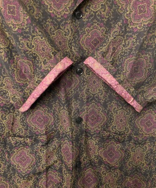 Needles（ニードルズ）Needles (ニードルズ) Cabana Shirt - C/PE Arabesque Jq ブラック×イエロー サイズ:Lの古着・服飾アイテム