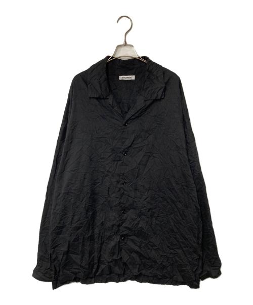 ATTACHMENT（アタッチメント）ATTACHMENT (アタッチメント) ポプリンシワ加工シャツ ブラック サイズ:4の古着・服飾アイテム
