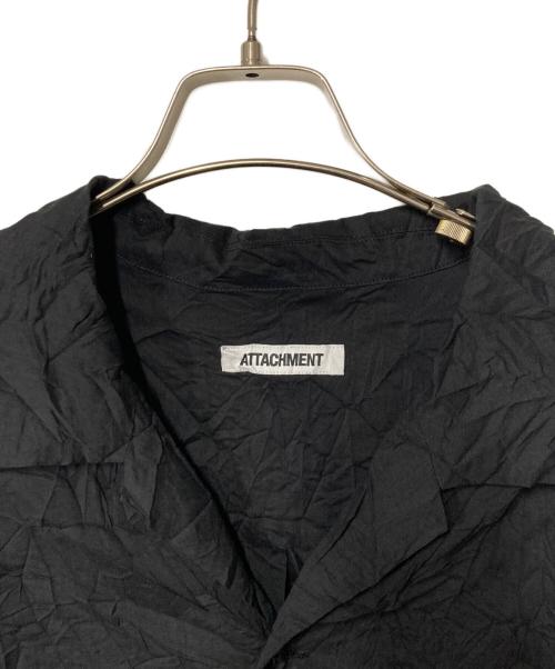 ATTACHMENT（アタッチメント）ATTACHMENT (アタッチメント) ポプリンシワ加工シャツ ブラック サイズ:4の古着・服飾アイテム