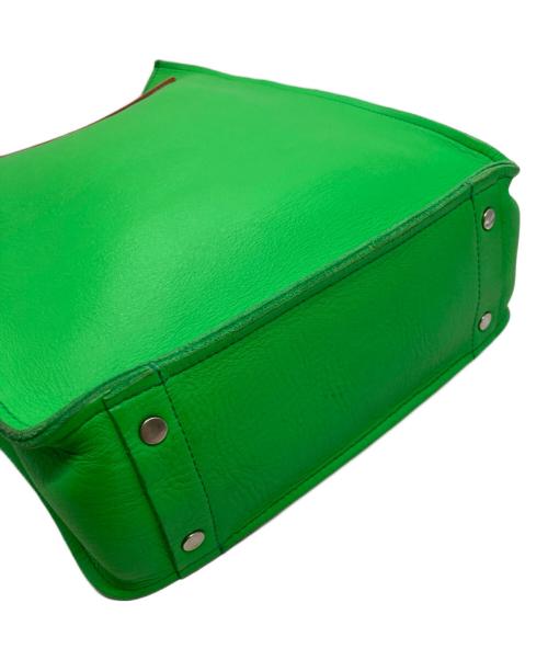 HENDER SCHEME（エンダースキーマ）HENDER SCHEME (エンダースキーマ) レザートートバッグ グリーン×オレンジの古着・服飾アイテム