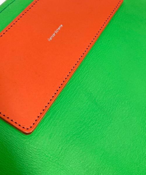 HENDER SCHEME（エンダースキーマ）HENDER SCHEME (エンダースキーマ) レザートートバッグ グリーン×オレンジの古着・服飾アイテム