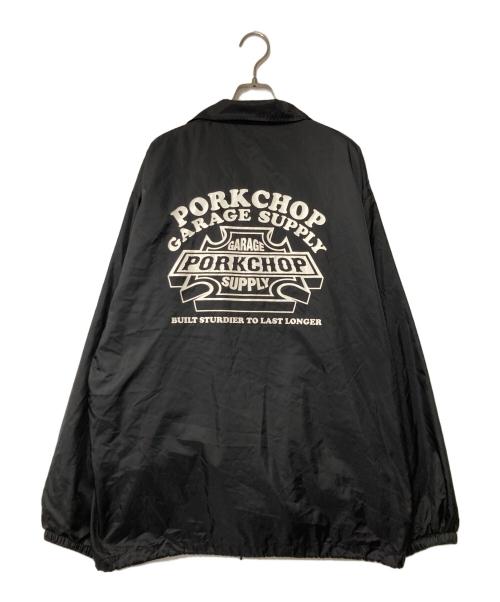 PORKCHOP GARAGE SUPPLY（ポークチョップガレージサプライ）PORKCHOP GARAGE SUPPLY (ポークチョップガレージサプライ) コーチジャケット ブラック サイズ:XLの古着・服飾アイテム