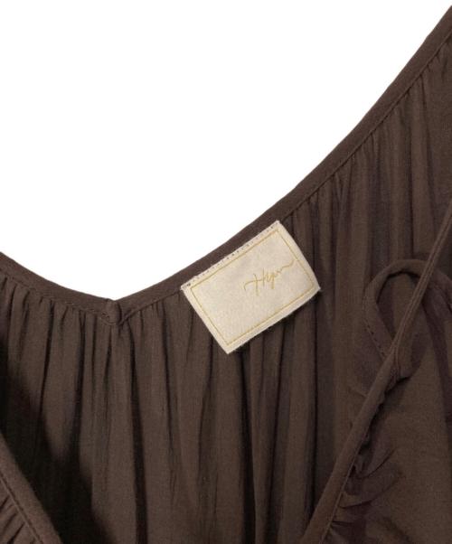 Spick and Span（スピック＆スパン）Spick and Span (スピック＆スパン) HYU 楊柳ティアードワンピース ブラウン サイズ:36の古着・服飾アイテム