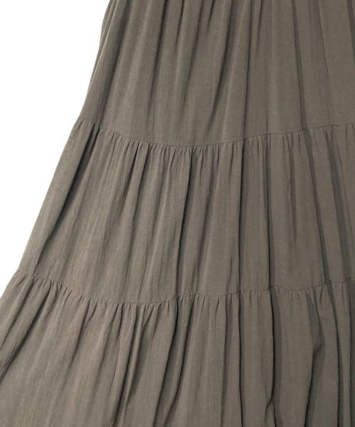 Spick and Span（スピック＆スパン）Spick and Span (スピック＆スパン) HYU 楊柳ティアードワンピース ブラウン サイズ:36の古着・服飾アイテム