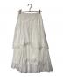 HER LIP TO（ハーリップトゥ）の古着「Sheer Pleated Tiered Skirt」｜ホワイト
