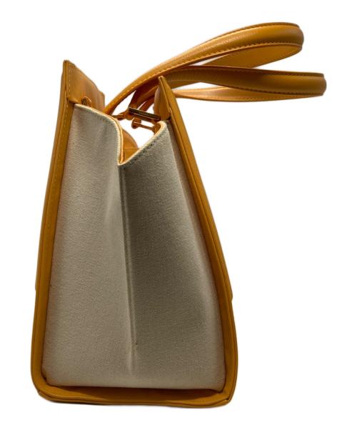TASAKI por RELIQUIAE（タサキ ポル レリキアエ）TASAKI por RELIQUIAE (タサキ ポル レリキアエ) トートバッグ ベージュ×イエローの古着・服飾アイテム