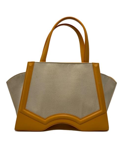 TASAKI por RELIQUIAE（タサキ ポル レリキアエ）TASAKI por RELIQUIAE (タサキ ポル レリキアエ) トートバッグ ベージュ×イエローの古着・服飾アイテム