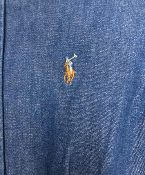 POLO RALPH LAUREN（ポロ・ラルフローレン）POLO RALPH LAUREN (ポロ・ラルフローレン) デニムシャツワンピース インディゴ サイズ:4の古着・服飾アイテム