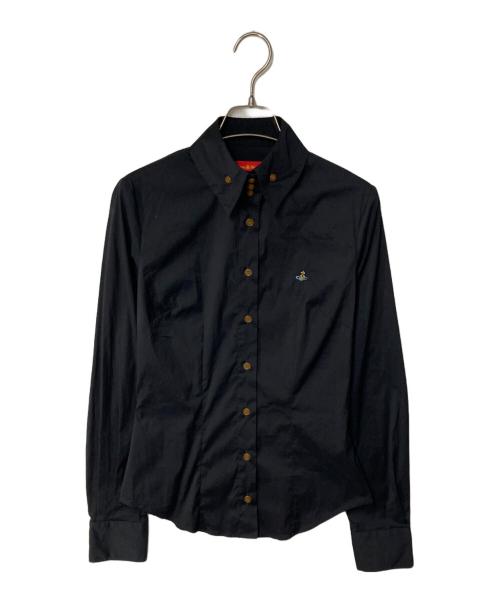 Vivienne Westwood RED LABEL（ヴィヴィアンウエストウッドレッドレーベル）Vivienne Westwood RED LABEL (ヴィヴィアンウエストウッドレッドレーベル) スリムシャツ ブラック サイズ:38の古着・服飾アイテム