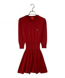 Vivienne Westwood RED LABEL（ヴィヴィアンウエストウッドレッドレーベル）の古着「ニットミニワンピース」｜レッド