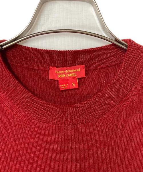 Vivienne Westwood RED LABEL（ヴィヴィアンウエストウッドレッドレーベル）Vivienne Westwood RED LABEL (ヴィヴィアンウエストウッドレッドレーベル) ニットミニワンピース レッド サイズ:38の古着・服飾アイテム