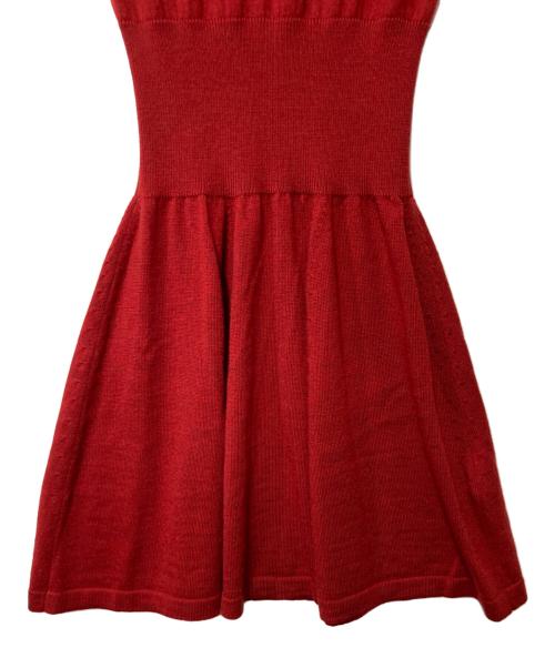 Vivienne Westwood RED LABEL（ヴィヴィアンウエストウッドレッドレーベル）Vivienne Westwood RED LABEL (ヴィヴィアンウエストウッドレッドレーベル) ニットミニワンピース レッド サイズ:38の古着・服飾アイテム