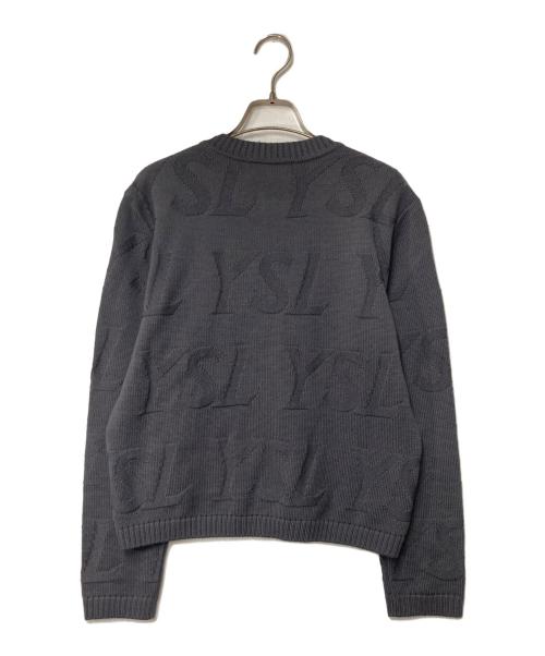 Yves Saint Laurent（イヴサンローラン）Yves Saint Laurent (イヴサンローラン) ロゴカーディガン グレー サイズ:Lの古着・服飾アイテム