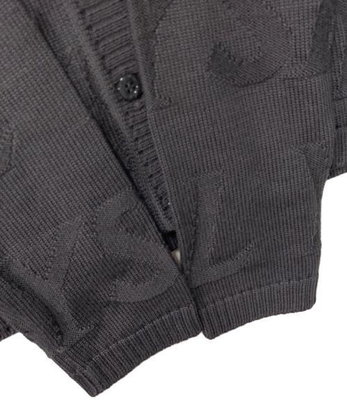 Yves Saint Laurent（イヴサンローラン）Yves Saint Laurent (イヴサンローラン) ロゴカーディガン グレー サイズ:Lの古着・服飾アイテム
