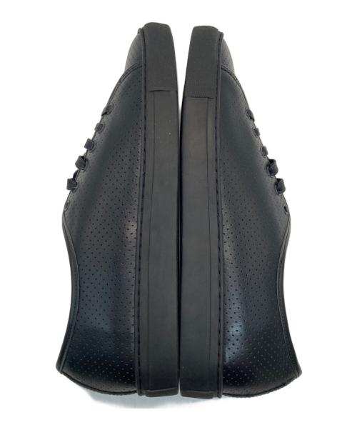 ESTNATION（エストネーション）ESTNATION (エストネーション) パンチングレザースニーカー ブラック サイズ:42の古着・服飾アイテム