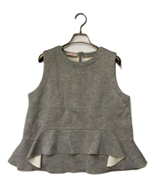 MARNI（マルニ）MARNI (マルニ) フリルカットソー グレー サイズ:44の古着・服飾アイテム