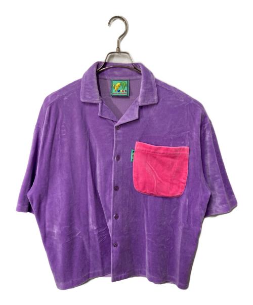 fennica MEALS（フェニカミールズ）fennica MEALS (フェニカミールズ) ベロアシャツ パープル サイズ:Lの古着・服飾アイテム