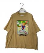 FACETASMファセッタズム）の古着「MASKED CYCLIST BIG TEE」｜ベージュ