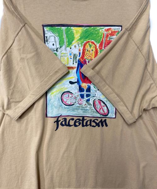 FACETASM（ファセッタズム）FACETASM (ファセッタズム) MASKED CYCLIST BIG TEE ベージュ サイズ:1の古着・服飾アイテム