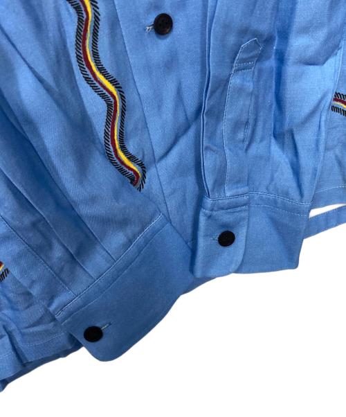 TOGA VIRILIS（トーガ ビリリース）TOGA VIRILIS (トーガ ビリリース) PANEL PRINT SHIRT スカイブルー サイズ:46の古着・服飾アイテム