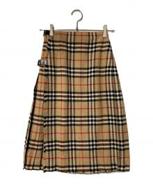 Burberry's（バーバリー）の古着「ノバチェックウールスカート」｜ベージュ