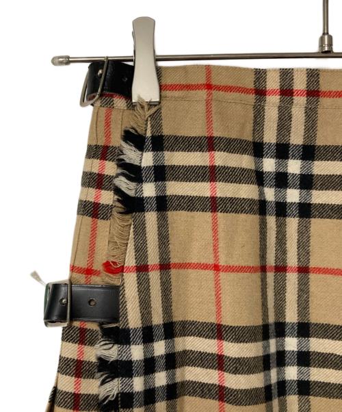 Burberry's（バーバリー）Burberry's (バーバリー) ノバチェックウールスカート ベージュ サイズ:不明　実寸参照の古着・服飾アイテム