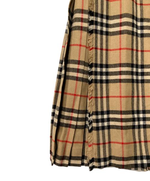 Burberry's（バーバリー）Burberry's (バーバリー) ノバチェックウールスカート ベージュ サイズ:不明　実寸参照の古着・服飾アイテム