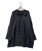 tricot COMME des GARCONSトリココムデギャルソン）の古着「リネンプルオーバーブラウス」｜ブラック