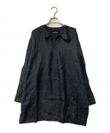tricot COMME des GARCONS（トリココムデギャルソン）の古着「リネンプルオーバーブラウス」｜ブラック