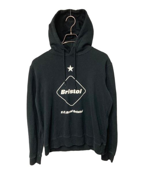 F.C.R.B.（エフシーレアルブリストル）F.C.R.B. (エフシーレアルブリストル) ロゴプリントプルオーバーパーカー ブラック サイズ:Sの古着・服飾アイテム