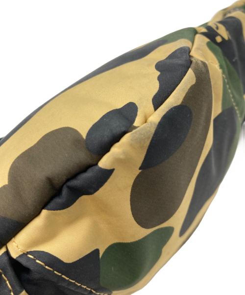 PORTER（ポーター）PORTER (ポーター) A BATHING APE (アベイシングエイプ) 1ST CAMO WAIST BAG ブラック×カーキの古着・服飾アイテム