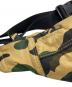 中古・古着 PORTER (ポーター) A BATHING APE (アベイシングエイプ) 1ST CAMO WAIST BAG ブラック×カーキ：16000円