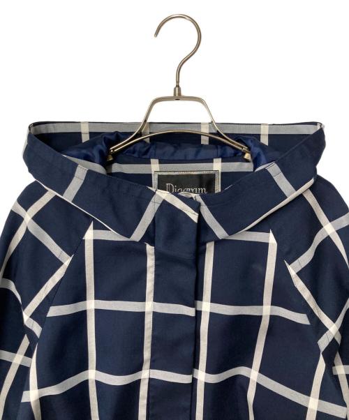 Diagram（ダイアグラム）Diagram (ダイアグラム) チェックコート ネイビー サイズ:36の古着・服飾アイテム
